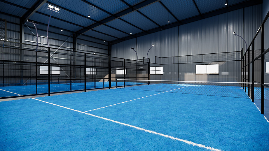 Padel courts at SMART PADEL HOUSE in Miami, Florida
