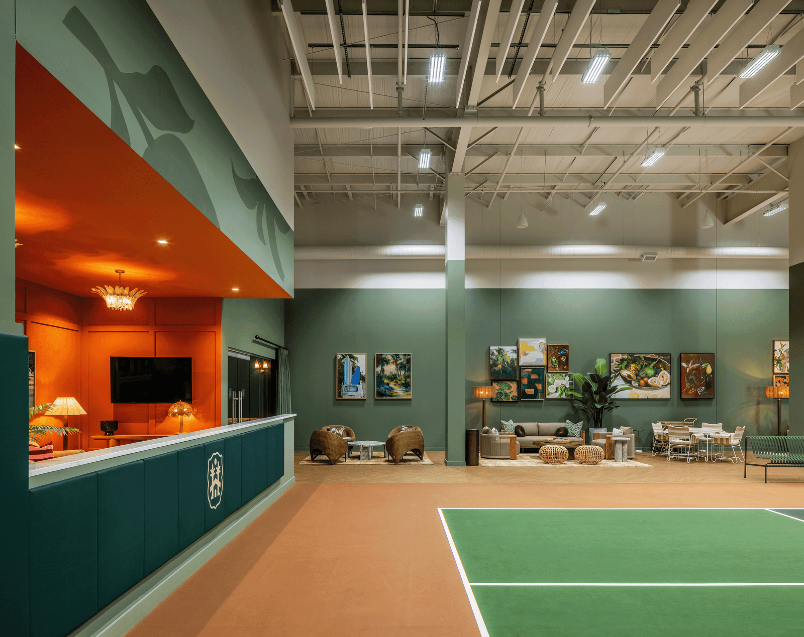 Indoor pickleball courts at Hamlin House in Orlando, FL