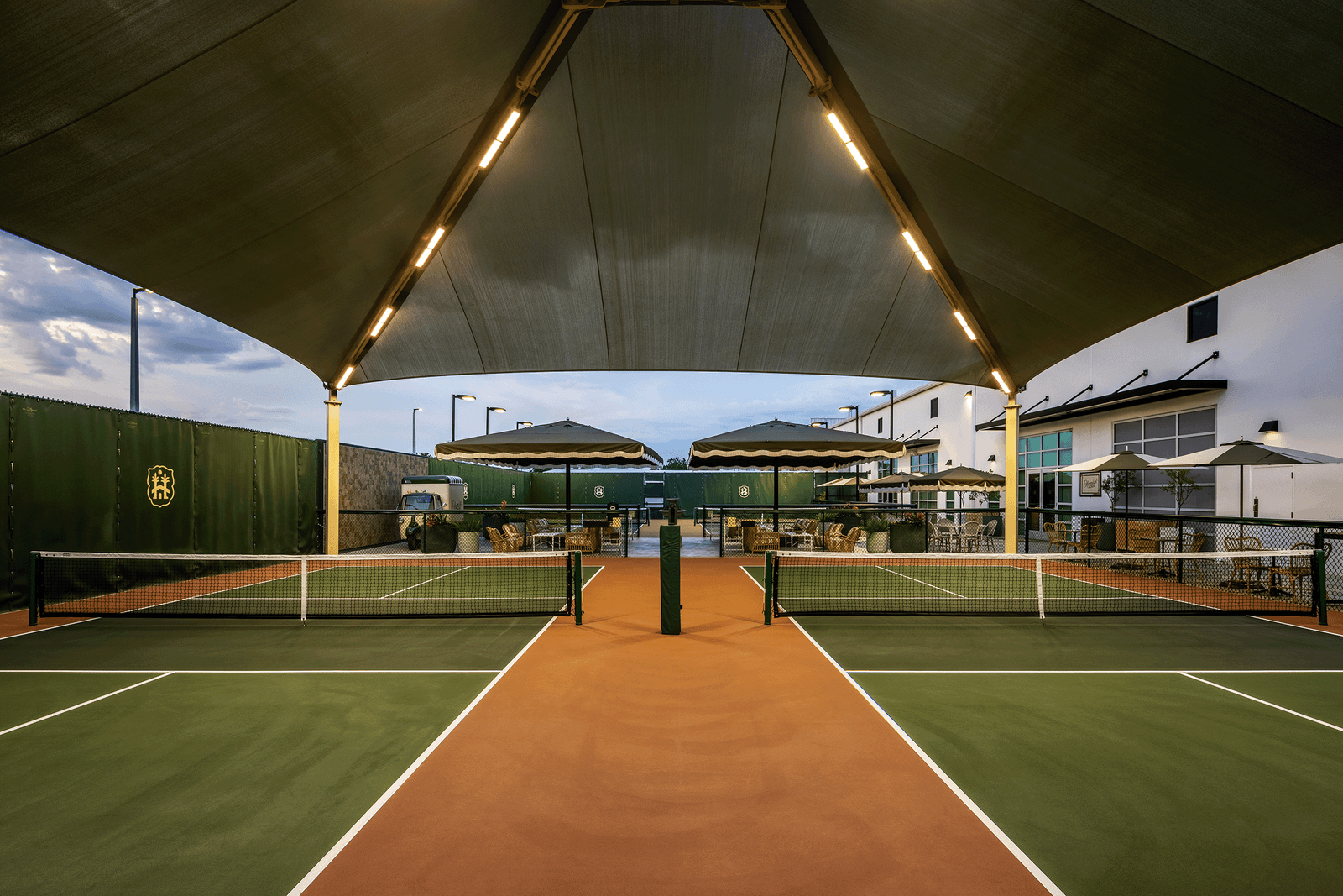 Outdoor pickleball courts at Hamlin House in Orlando, FL